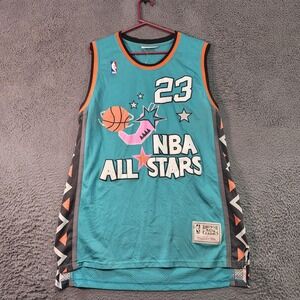 NBA All-Stars Jersey Mens 2XL Blue NBA Basketball Michael Jordan Mitchell & Ness